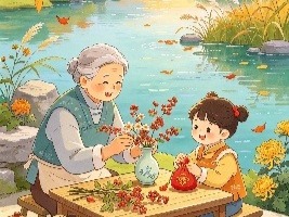 海报丨AI 织就秋光绘卷 共赴九九重阳之约