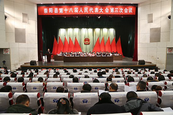 崇阳县第十八届人民代表大会第三次会议举行第二次大会